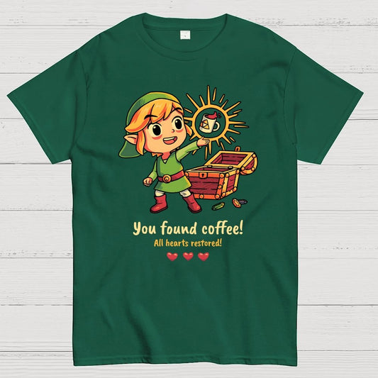 You Found Coffee All Hearts Restored  Funny Gaming Geek T-Shirt