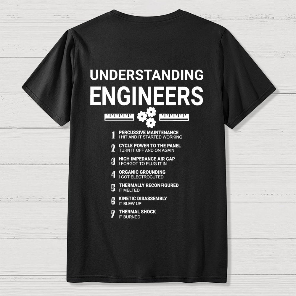 Understanding Engineers Front And Back Printing Geek T-Shirt