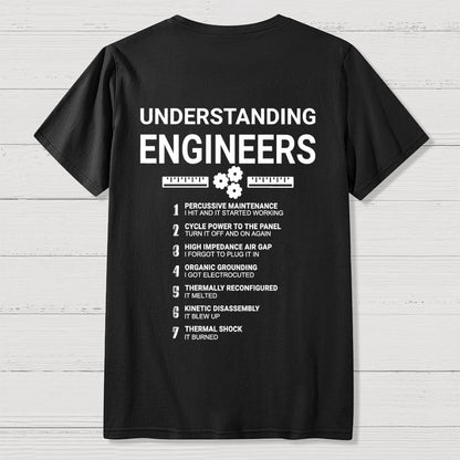 Understanding Engineers Front And Back Printing Geek T-Shirt