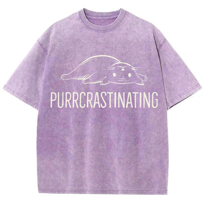 Purrcrastinating Vintage Distressed T-shirt