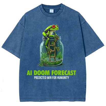 Doom Predicted Win for Humanity Vintage Distressed T-shirt