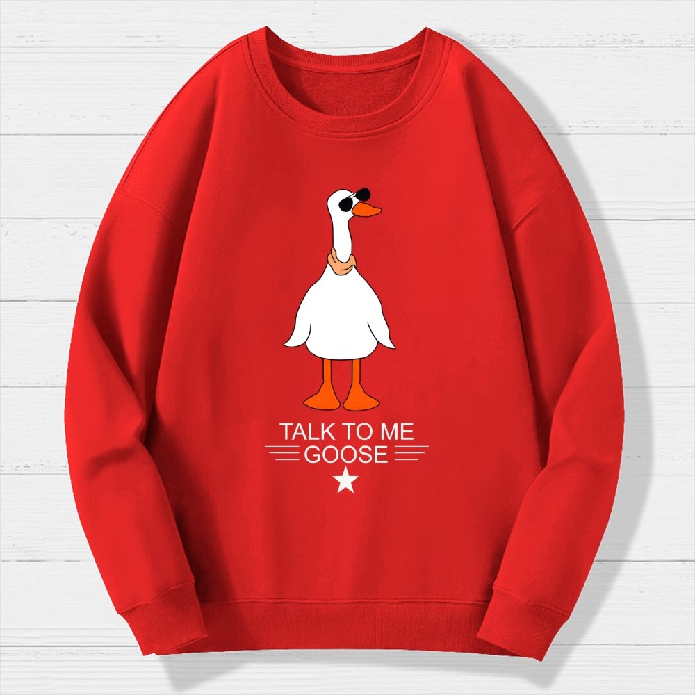 Talk To Me Geek Cotton Sweatshirt
