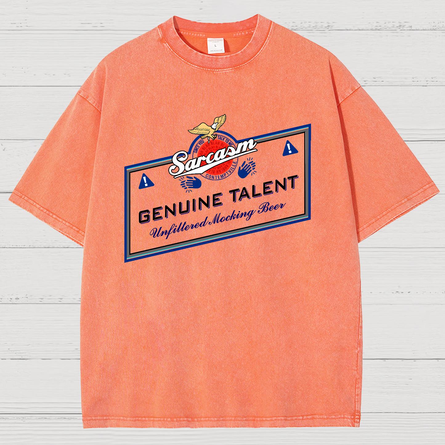 Sarcasm Genuine Talent Vintage Distressed T-shirt