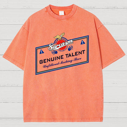 Sarcasm Genuine Talent Vintage Distressed T-shirt
