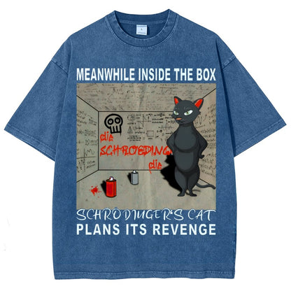 Inside The Box：Schrödingers Cat Plans Its Revenge Vintage Distressed T-shirt