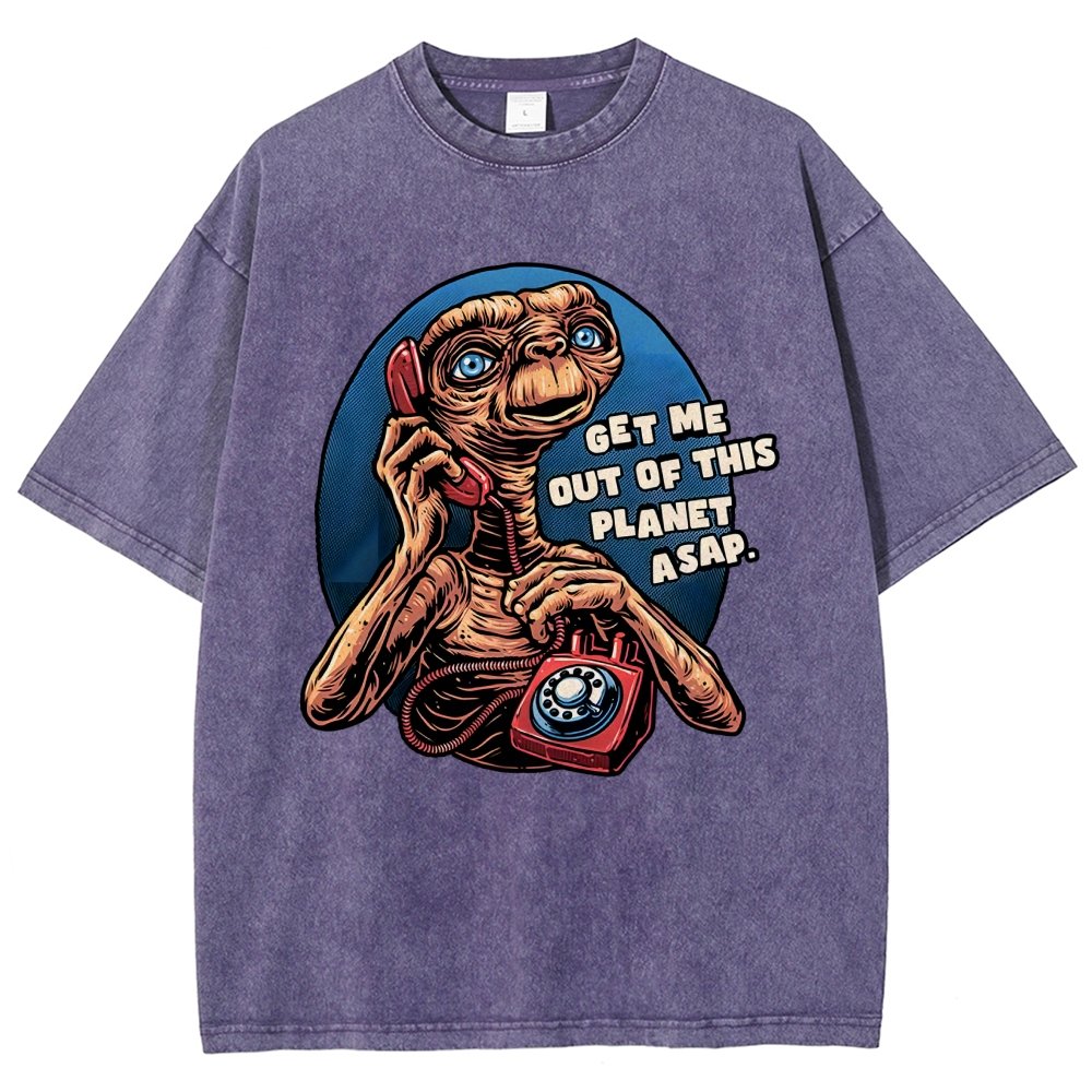 Phone Call to space Vintage Distressed T-shirt