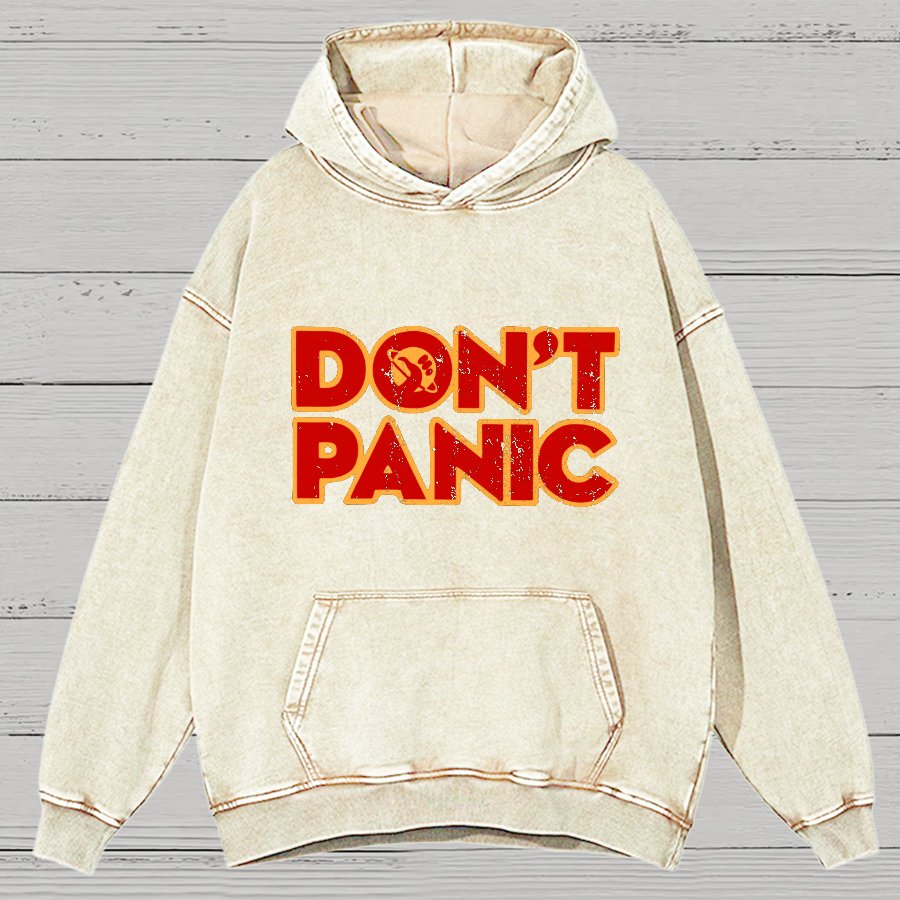 Dont Panic Vintage Distressed Hoodie