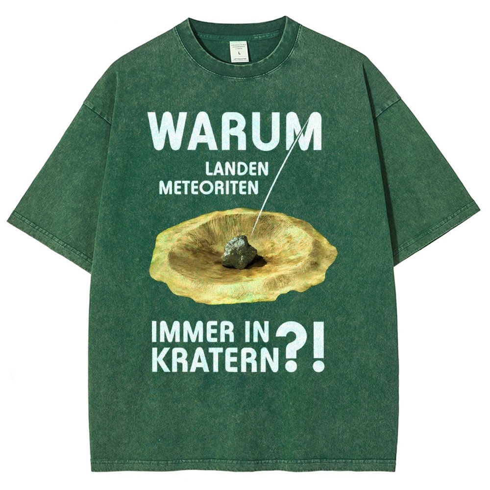 Meteoriten in Kratern Vintage Distressed T-shirt