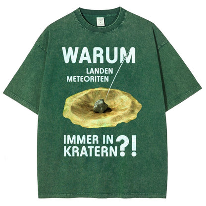 Meteoriten in Kratern Vintage Distressed T-shirt