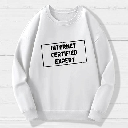 Internet Certified Expert Geek Cotton Sweatshirt