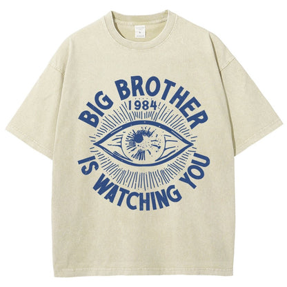 Watching You Vintage Distressed T-shirt
