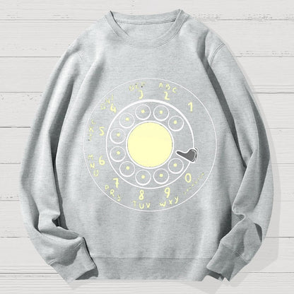 Rotary Dial Vintage Funny Geek Cotton Sweatshirt