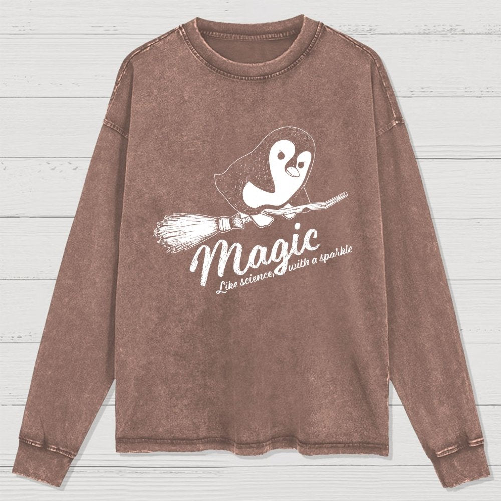 Science With Sparkle Washed Long Sleeve Tee