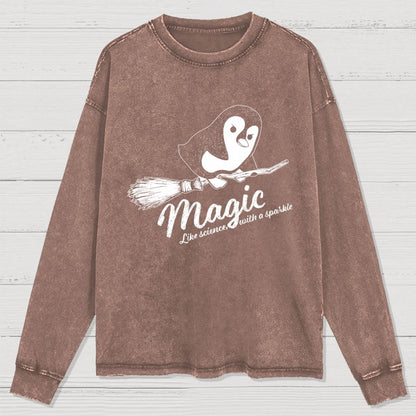 Science With Sparkle Washed Long Sleeve Tee