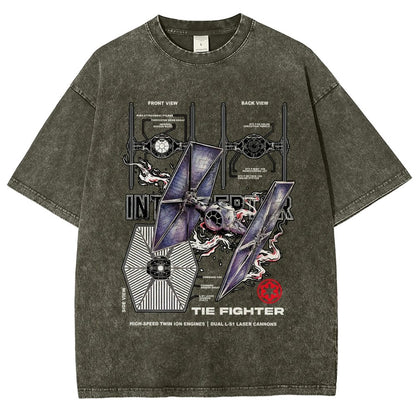 The Interceptor Fighter Vintage Distressed T-shirt
