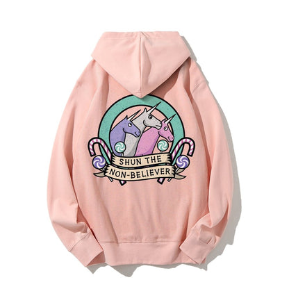 Shun The Non-Believer Printed Back Unisex Cotton Hoodie