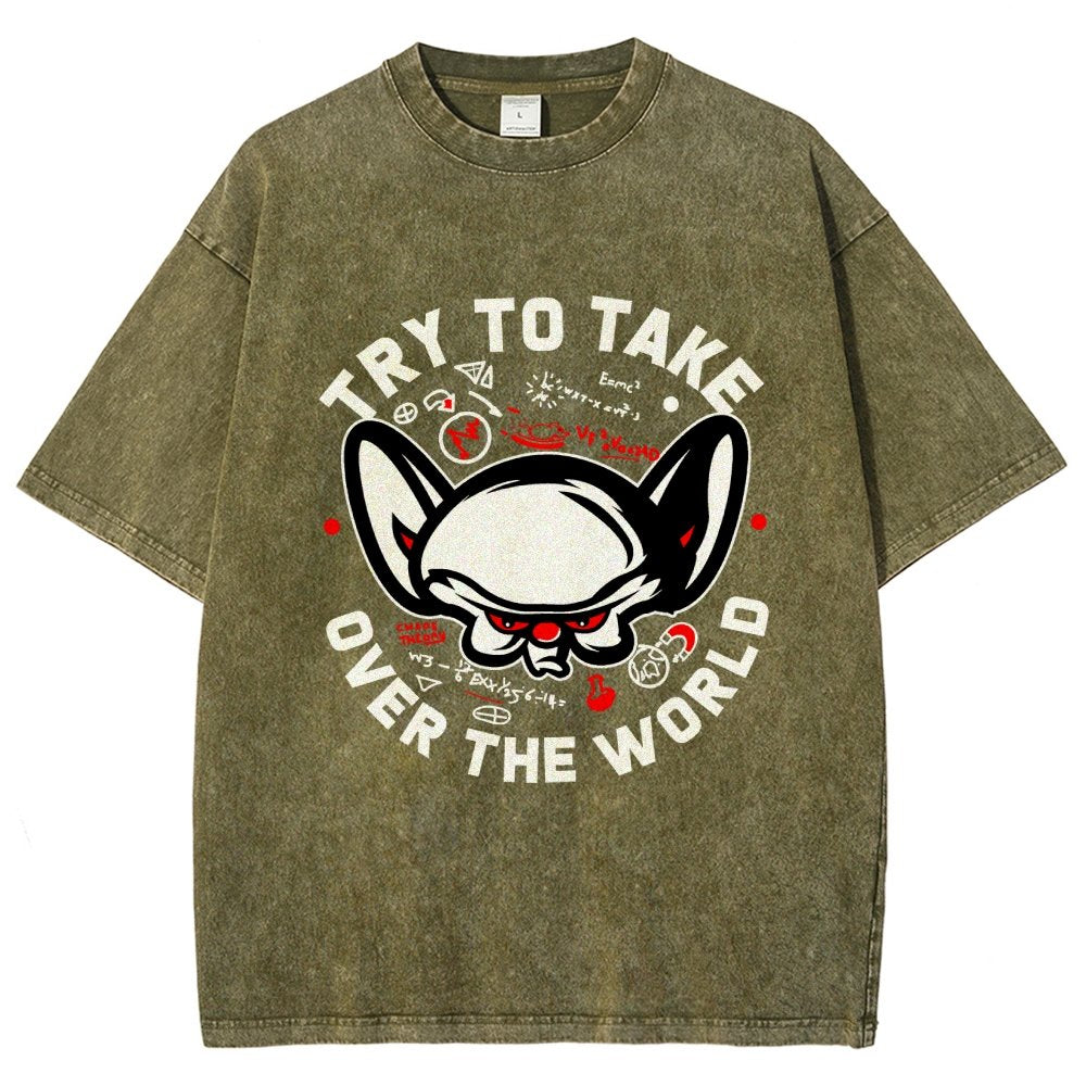 Take Over The World Vintage Distressed T-shirt