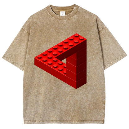 Escher Toy Bricks Vintage Distressed T-shirt 2412001063