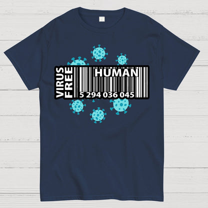 Human virus Bar Code，Funny virus Geek T-Shirt