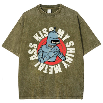 Kiss My Shiny Vintage Distressed T-shirt