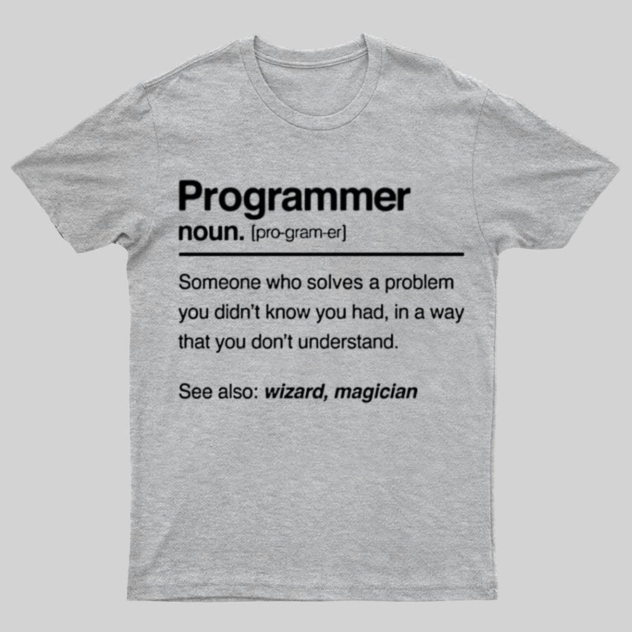 Programmer Noun Coding Nerd Shirt It Shirt Geeky T-Shirt