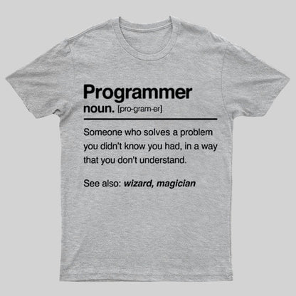 Programmer Noun Coding Nerd Shirt It Shirt Geeky T-Shirt