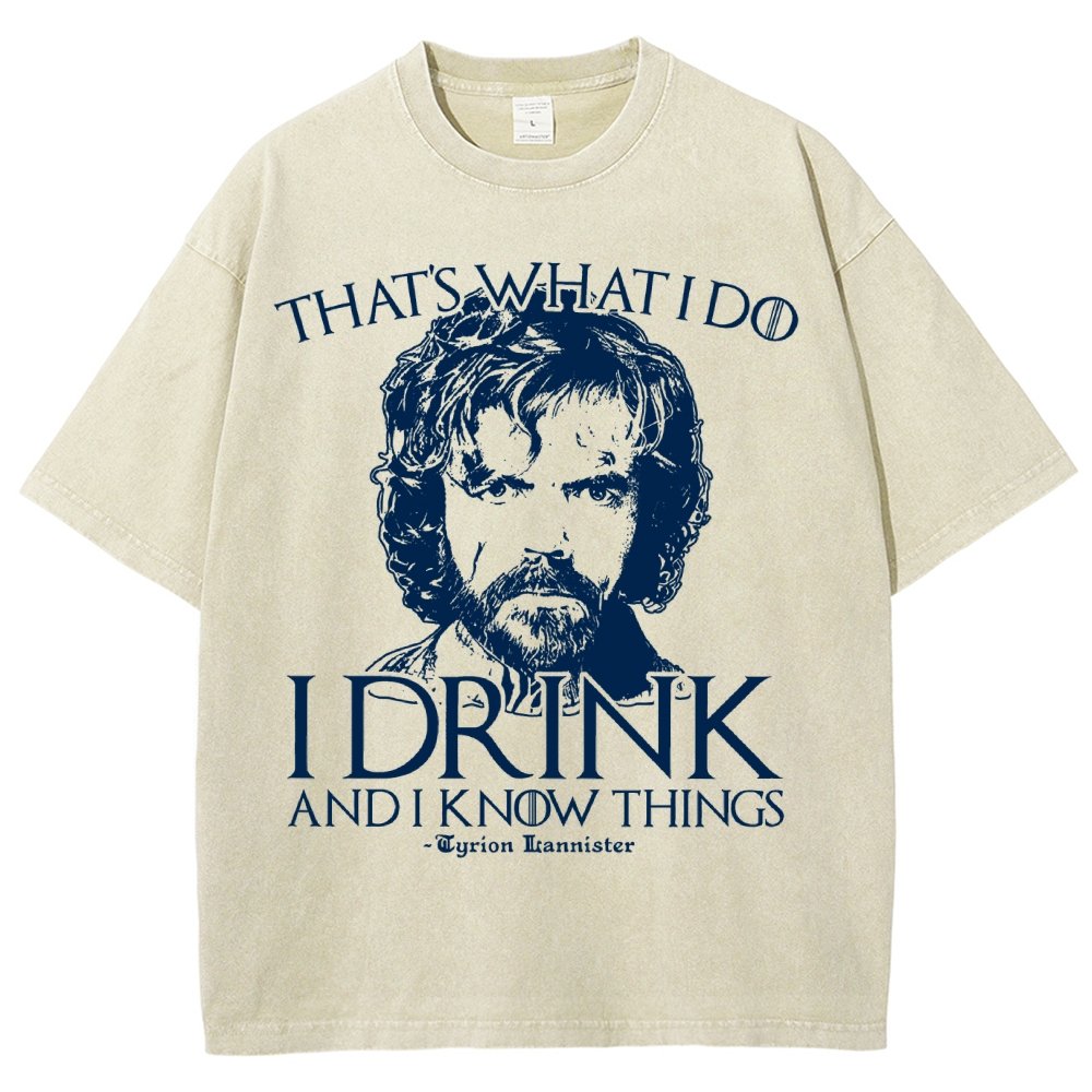 I Drink And I Know Things Vintage Distressed T-shirt