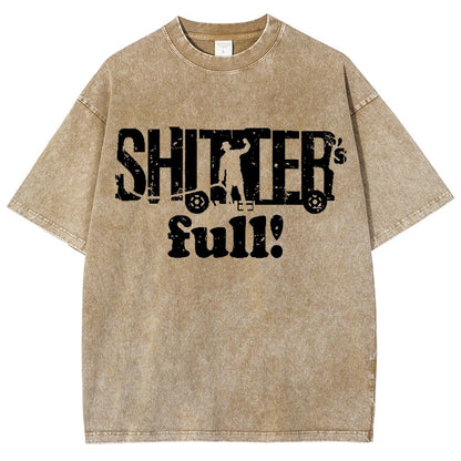 Shitter's Full! Christmas Humor Vintage Distressed T-shirt