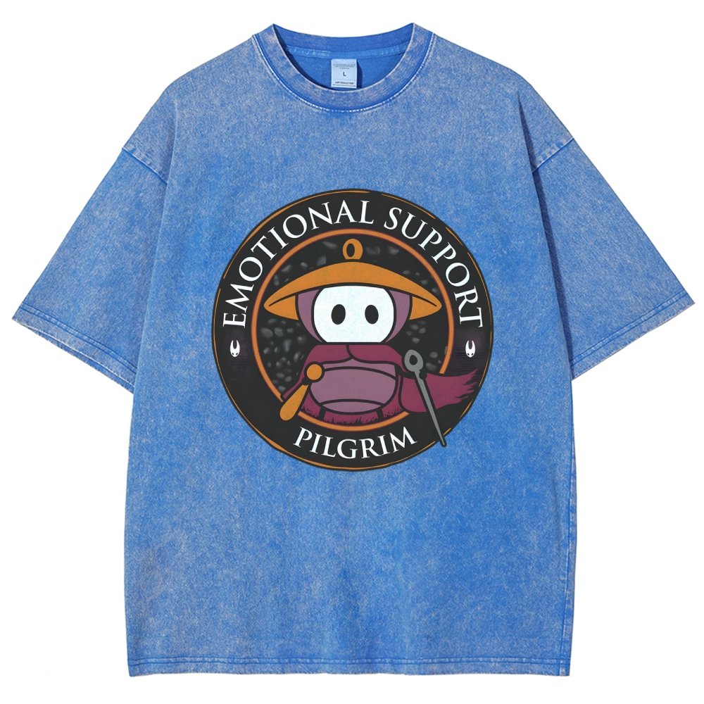 Emotional Support Pilgrim Vintage Distressed T-shirt