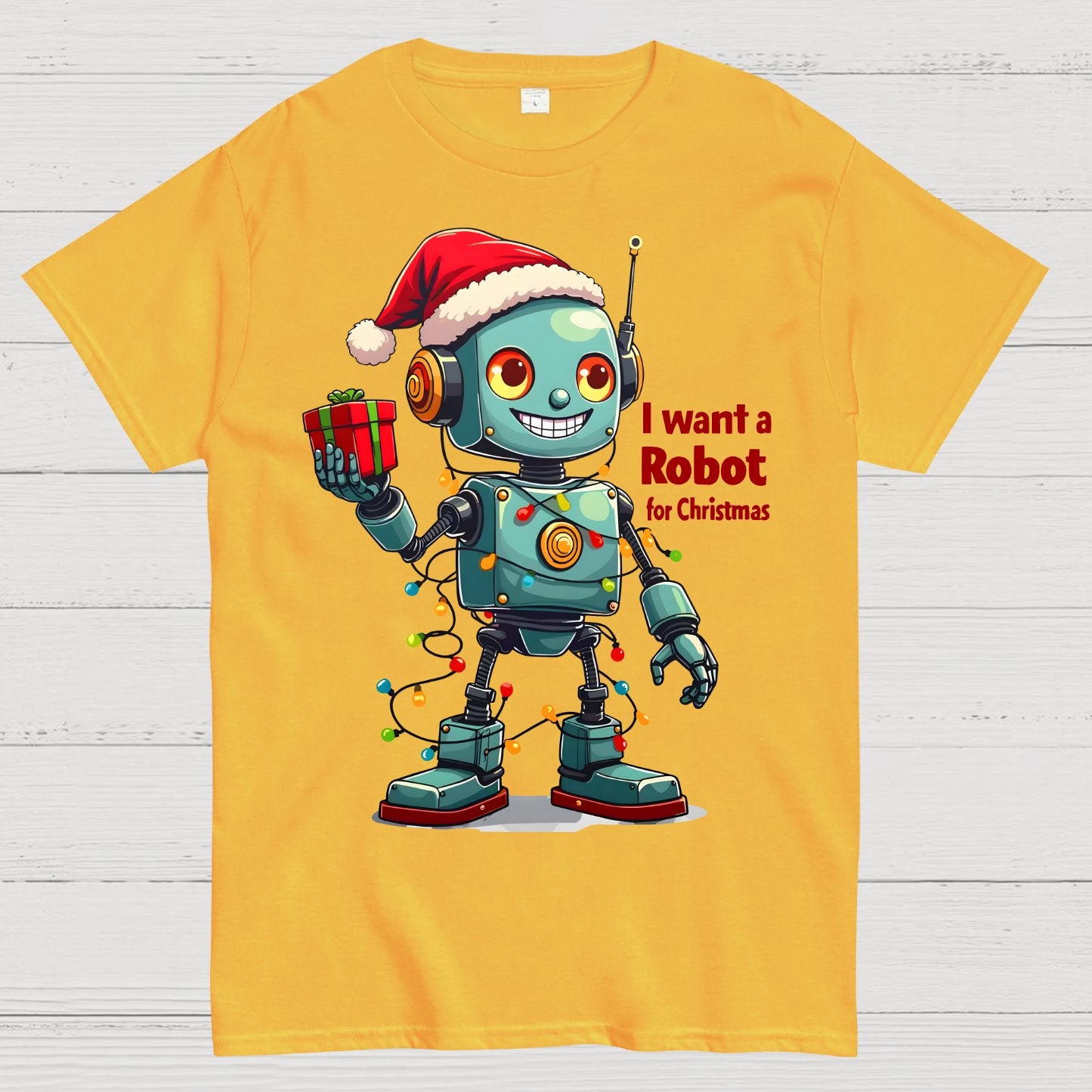 I Want A Robot For Christmas Geek T-Shirt