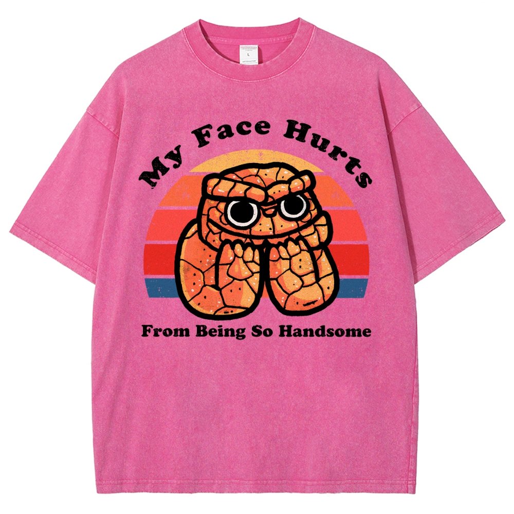My Face Hurts Vintage Distressed T-shirt