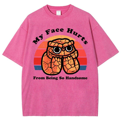My Face Hurts Vintage Distressed T-shirt