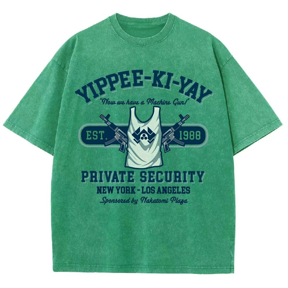 Yippee Ki Yay Security NY-LA Vintage Distressed T-shirt