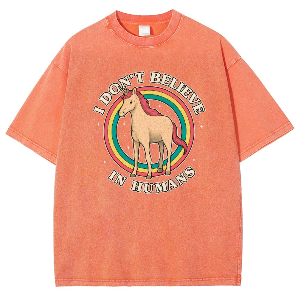I Don't Believe In Humanity. Vintage Distressed T-shirt