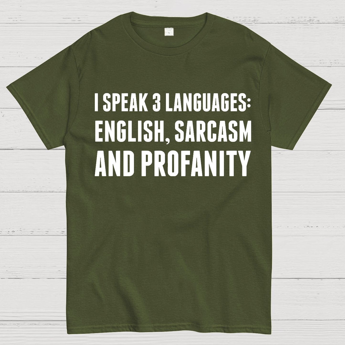 Funny Word I speak English Sarcasm and Profanity Geek T-Shirt