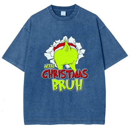 Merry Christmas Bruh Vintage Distressed T-shirt