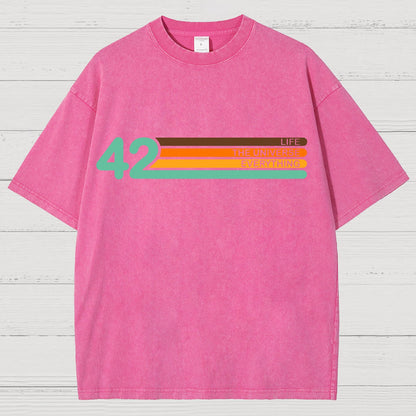 42  Life The Universe And Everything Vintage Distressed T-shirt