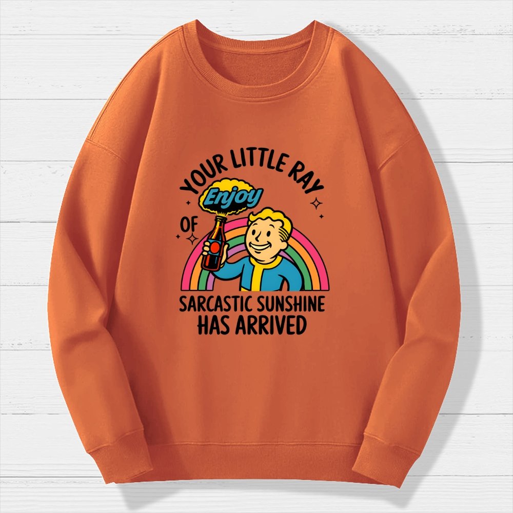 Your Little Ray Of Sarcastic Sunshine Has Arrived Geek Cotton Sweatshirt