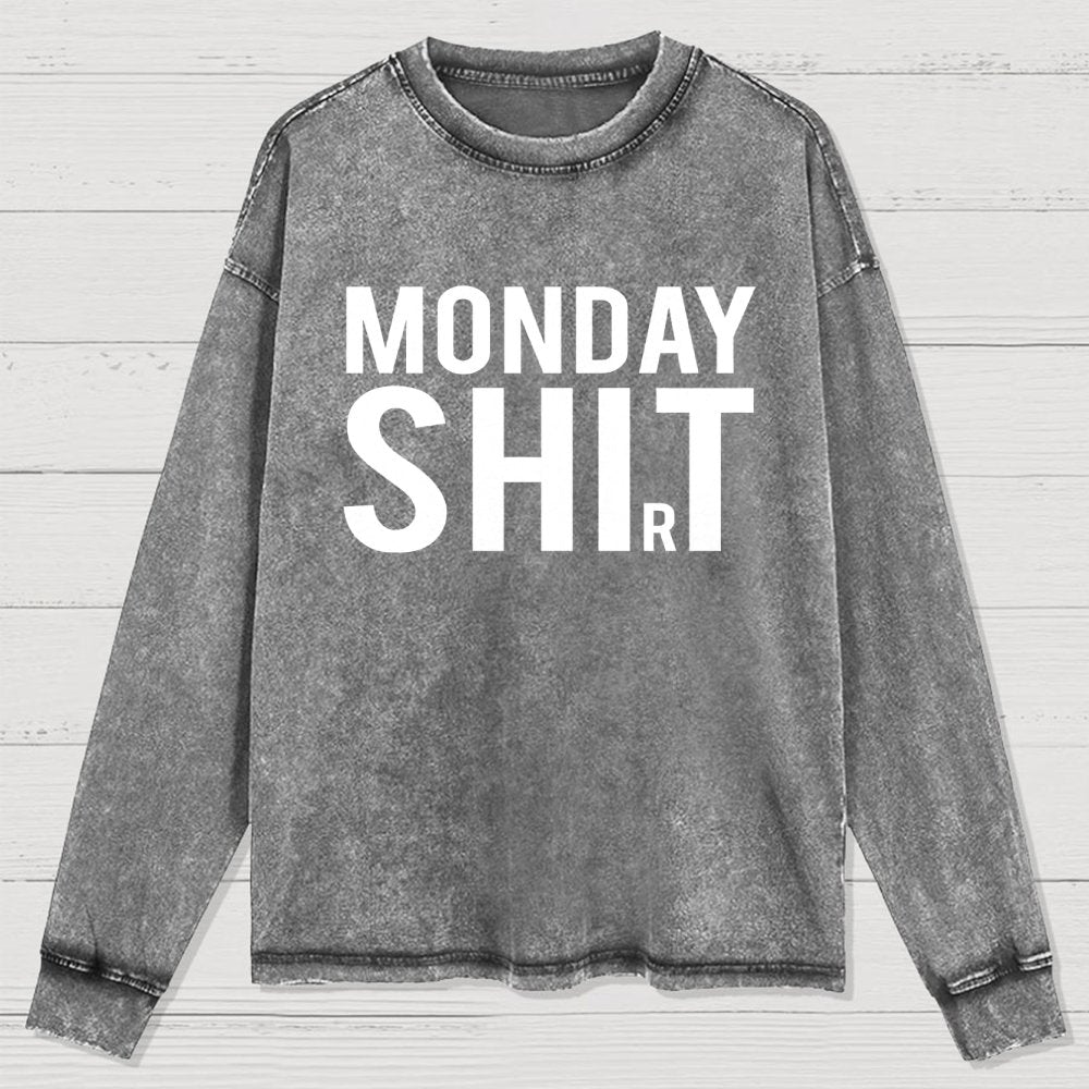 MONDAY SHIrT Washed Long Sleeve Tee