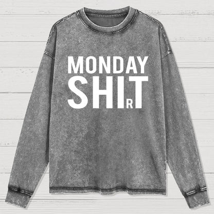 MONDAY SHIrT Washed Long Sleeve Tee