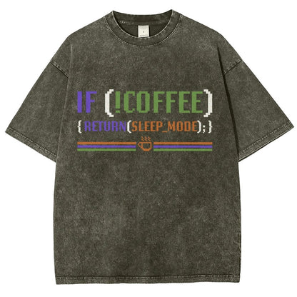 Coder Without Coffee Vintage Distressed T-shirt