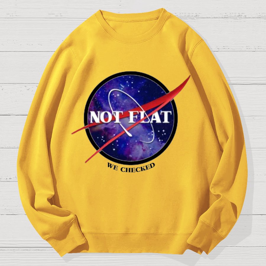 Not Flat Science Nerd Geek Cotton Sweatshirt