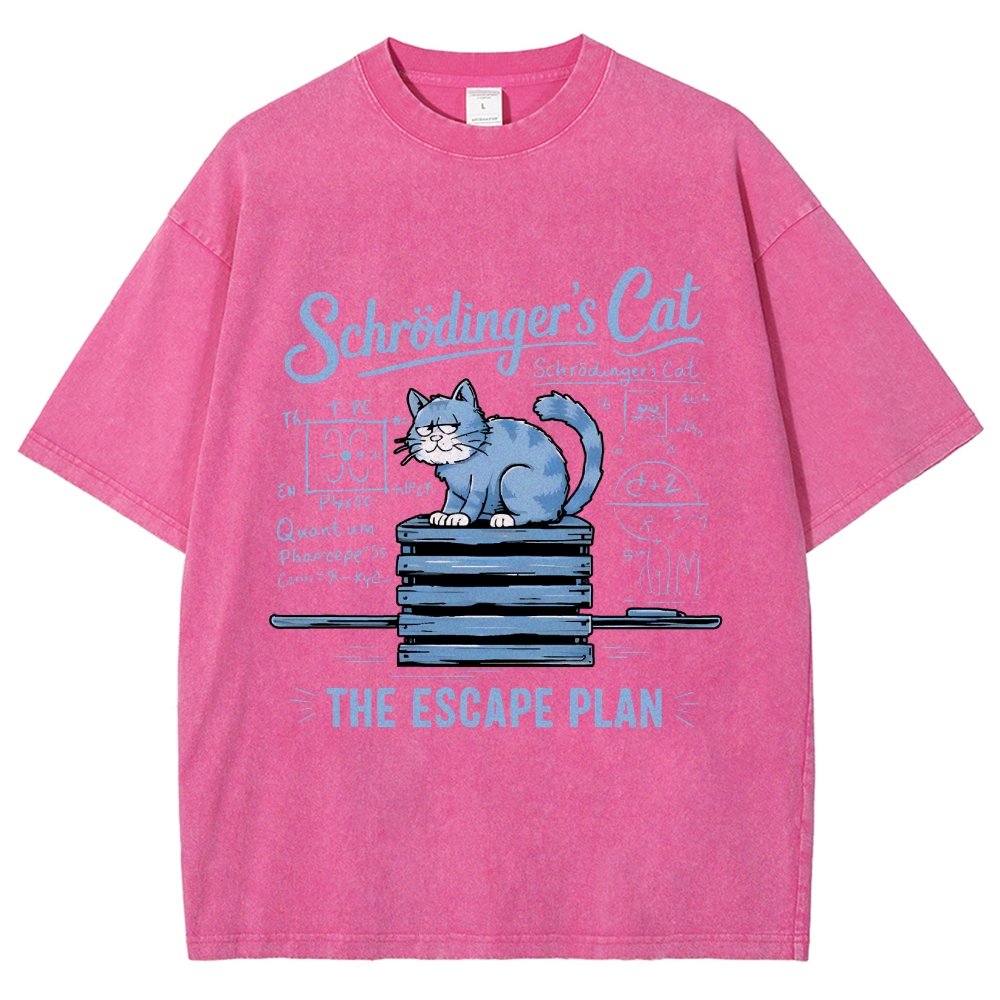 Schrödinger's Cat Of The Escape Plan Science Vintage Distressed T-shirt