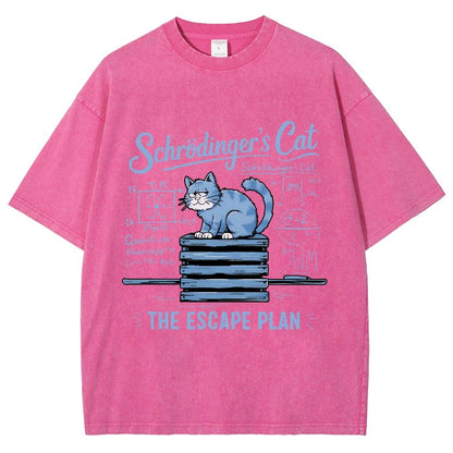 Schrödinger's Cat Of The Escape Plan Science Vintage Distressed T-shirt