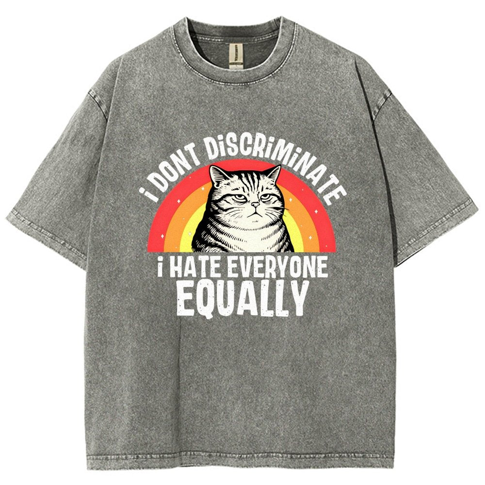 I Hate Everyone Equally Vintage Distressed T-shirt