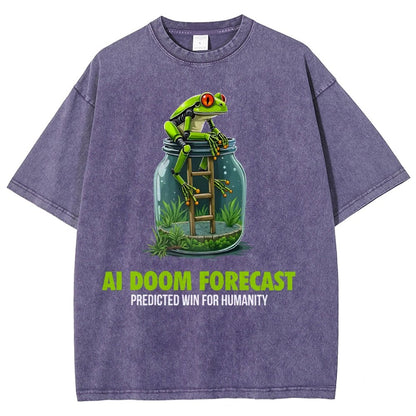Doom Predicted Win for Humanity Vintage Distressed T-shirt