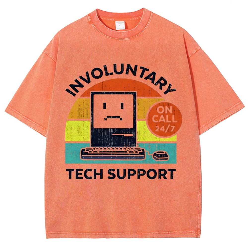 Involuntary Tech Support On Call All the time Vintage Distressed T-shirt