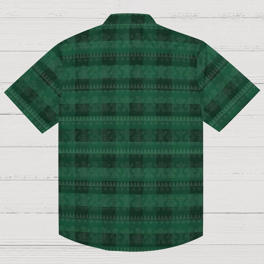 Christmas Plaid Cookie Pattern Print Geeky Shirt