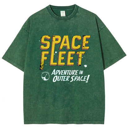 Space Fleet Vintage Distressed T-shirt