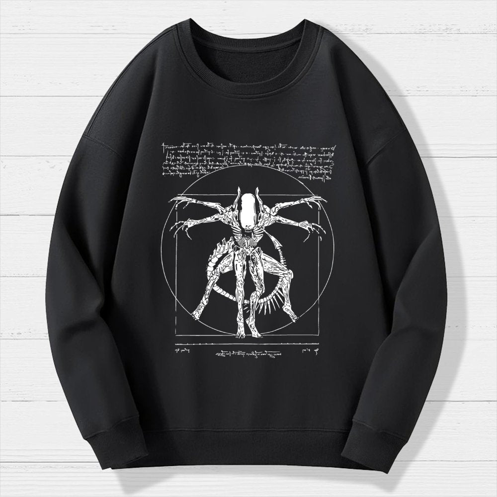 Mystery Creature Geek Cotton Sweatshirt